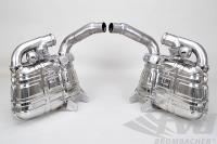 996 GT3 Export Mufflers with sound switch Brombacher OEM-Look (Mk 1 & Mk2)