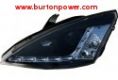 Ford Focus 01-04 Black Projector Headlights with LED riding ligh