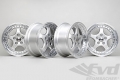 Set of 4 rims - 3-Piece Look- Cup-Design silver (8,5+9,5 x18ET52)
